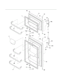 Door parts for Kenmore Refrigerator 253.61534802 (25361534802, 253 61534802) from AppliancePartsPros.com