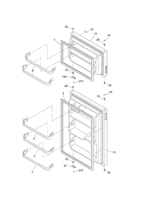 Door parts for Kenmore Refrigerator 253.61702401 (25361702401, 253 61702401) from AppliancePartsPros.com