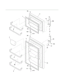 Door parts for Kenmore Refrigerator 253.61713900 (25361713900, 253 61713900) from AppliancePartsPros.com