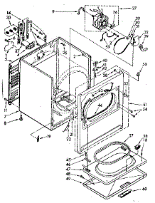 Cabinet Parts parts for Kenmore Dryer 110.86681110 (11086681110, 110 86681110) from AppliancePartsPros.com