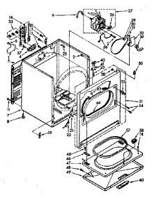 Cabinet Parts parts for Kenmore Dryer 110.86681120 (11086681120, 110 86681120) from AppliancePartsPros.com