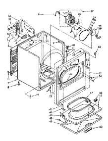 Cabinet Parts parts for Kenmore Dryer 110.86681600 (11086681600, 110 86681600) from AppliancePartsPros.com
