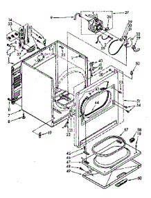 Cabinet parts for Kenmore Dryer 110.86682710 (11086682710, 110 86682710) from AppliancePartsPros.com