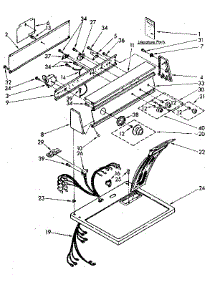 Top And Console parts for Kenmore Dryer 110.86682720 (11086682720, 110 86682720) from AppliancePartsPros.com