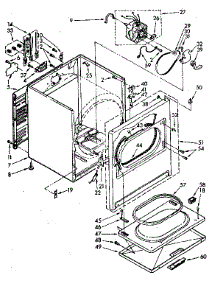 Cabinet parts for Kenmore Dryer 110.86682820 (11086682820, 110 86682820) from AppliancePartsPros.com