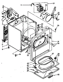 Cabinet Parts parts for Kenmore Dryer 110.86683110 (11086683110, 110 86683110) from AppliancePartsPros.com