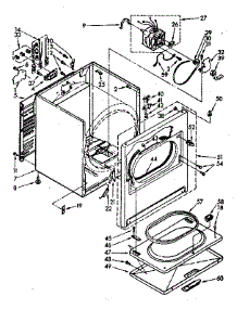 Cabinet Parts parts for Kenmore Dryer 110.86683120 (11086683120, 110 86683120) from AppliancePartsPros.com