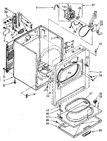 Cabinet Parts parts for Kenmore Dryer 110.86692110 (11086692110, 110 86692110) from AppliancePartsPros.com