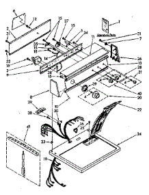Top And Console Parts parts for Kenmore Dryer 110.86692620 (11086692620, 110 86692620) from AppliancePartsPros.com