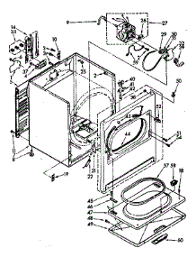 Cabinet Parts parts for Kenmore Dryer 110.86692620 (11086692620, 110 86692620) from AppliancePartsPros.com