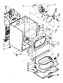Cabinet Parts parts for Kenmore Dryer 110.86692800 (11086692800, 110 86692800) from AppliancePartsPros.com