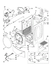 Cabinet Parts parts for Kenmore Dryer 110.86742702 (11086742702, 110 86742702) from AppliancePartsPros.com