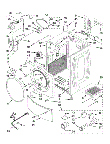 Cabinet Parts parts for Kenmore Dryer 110.86747700 (11086747700, 110 86747700) from AppliancePartsPros.com