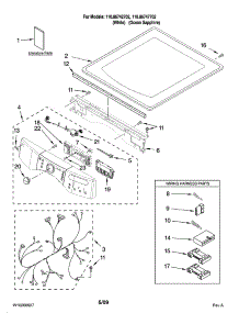 Top And Console Parts parts for Kenmore Dryer 110.86747702 (11086747702, 110 86747702) from AppliancePartsPros.com