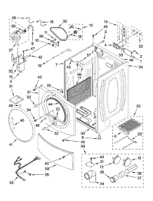 Cabinet Parts parts for Kenmore Dryer 110.86757701 (11086757701, 110 86757701) from AppliancePartsPros.com