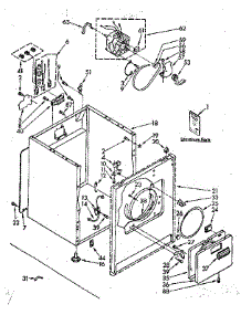 Cabinet Parts parts for Kenmore Dryer 110.86821100 (11086821100, 110 86821100) from AppliancePartsPros.com