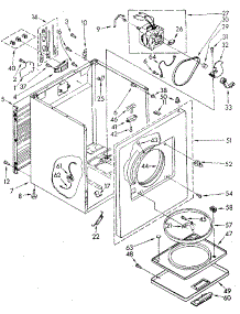 Cabinet parts for Kenmore Dryer 110.86860800 (11086860800, 110 86860800) from AppliancePartsPros.com