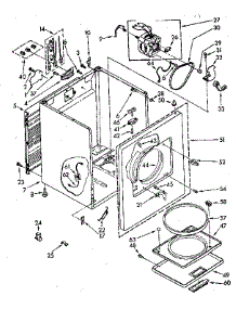 Cabinet Parts parts for Kenmore Dryer 110.86862800 (11086862800, 110 86862800) from AppliancePartsPros.com