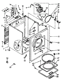 Cabinet parts for Kenmore Dryer 110.86863600 (11086863600, 110 86863600) from AppliancePartsPros.com