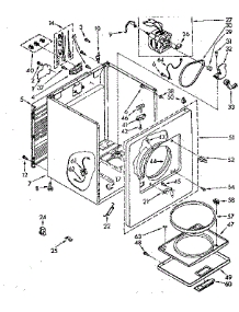 Cabinet Parts parts for Kenmore Dryer 110.86864100 (11086864100, 110 86864100) from AppliancePartsPros.com