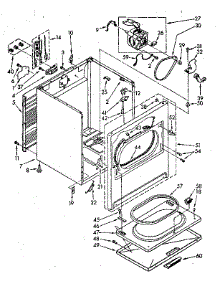 Cabinet Parts parts for Kenmore Dryer 110.86870800 (11086870800, 110 86870800) from AppliancePartsPros.com