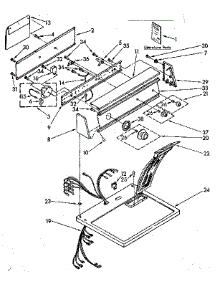 Top And Console Parts parts for Kenmore Dryer 110.86870800 (11086870800, 110 86870800) from AppliancePartsPros.com