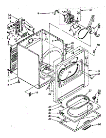 Cabinet Parts parts for Kenmore Dryer 110.86872800 (11086872800, 110 86872800) from AppliancePartsPros.com
