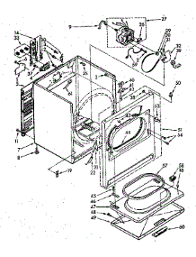 Cabinet Parts parts for Kenmore Dryer 110.86874300 (11086874300, 110 86874300) from AppliancePartsPros.com