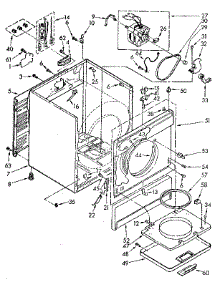 Cabinet Parts parts for Kenmore Dryer 110.86878800 (11086878800, 110 86878800) from AppliancePartsPros.com