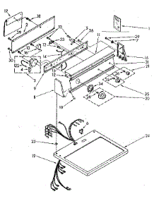 Top And Console Parts parts for Kenmore Dryer 110.86879100 (11086879100, 110 86879100) from AppliancePartsPros.com