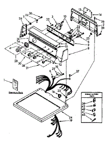 Top And Console Parts parts for Kenmore Dryer 110.86884800 (11086884800, 110 86884800) from AppliancePartsPros.com