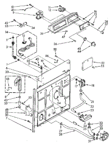 Console And Rear Panel parts for Kenmore Washer 110.91121100 (11091121100, 110 91121100) from AppliancePartsPros.com