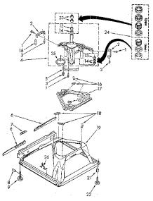 Machine Base parts for Kenmore Washer 110.91121100 (11091121100, 110 91121100) from AppliancePartsPros.com
