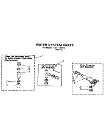 Water System parts for Kenmore Washer 110.91121110 (11091121110, 110 91121110) from AppliancePartsPros.com