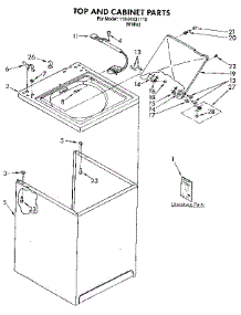 Top And Cabinet parts for Kenmore Washer 110.91121110 (11091121110, 110 91121110) from AppliancePartsPros.com