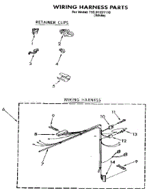 Wiring Harness parts for Kenmore Washer 110.91121110 (11091121110, 110 91121110) from AppliancePartsPros.com