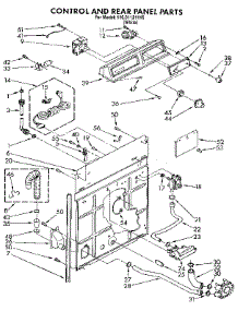 Control And Rear Panel parts for Kenmore Washer 110.91121110 (11091121110, 110 91121110) from AppliancePartsPros.com