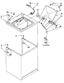 Top And Cabinet parts for Kenmore Washer 110.91210100 (11091210100, 110 91210100) from AppliancePartsPros.com