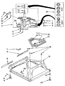 Machine Base parts for Kenmore Washer 110.91210100 (11091210100, 110 91210100) from AppliancePartsPros.com