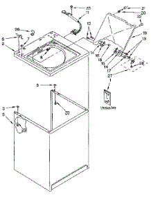 Top And Cabinet parts for Kenmore Washer 110.91220100 (11091220100, 110 91220100) from AppliancePartsPros.com
