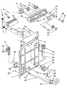 Control And Rear Panel parts for Kenmore Washer 110.91220100 (11091220100, 110 91220100) from AppliancePartsPros.com