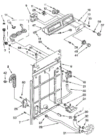 Control And Rear Panel parts for Kenmore Washer 110.91250100 (11091250100, 110 91250100) from AppliancePartsPros.com