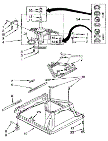 Machine Base parts for Kenmore Washer 110.91250100 (11091250100, 110 91250100) from AppliancePartsPros.com