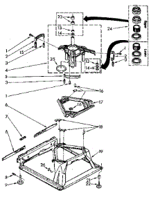Machine Base parts for Kenmore Washer 110.91263600 (11091263600, 110 91263600) from AppliancePartsPros.com