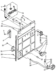 Rear Panel parts for Kenmore Washer 110.91264600 (11091264600, 110 91264600) from AppliancePartsPros.com