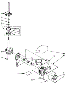 Brake, Clutch, Gearcase, Motor And Pump parts for Kenmore Washer 110.91278600 (11091278600, 110 91278600) from AppliancePartsPros.com