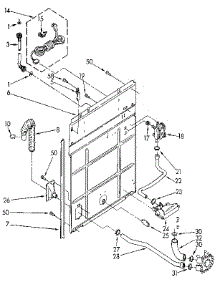 Rear Panel parts for Kenmore Washer 110.91278800 (11091278800, 110 91278800) from AppliancePartsPros.com