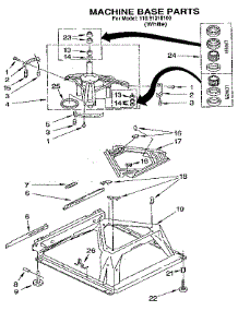 Machine Base parts for Kenmore Washer 110.91310100 (11091310100, 110 91310100) from AppliancePartsPros.com