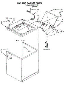 Top And Cabinet parts for Kenmore Washer 110.91310100 (11091310100, 110 91310100) from AppliancePartsPros.com