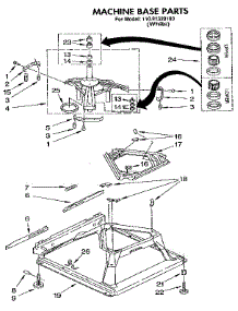 Machine Base parts for Kenmore Washer 110.91320100 (11091320100, 110 91320100) from AppliancePartsPros.com